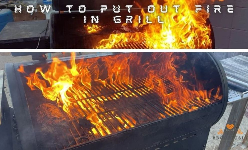 how to put out fire in grill