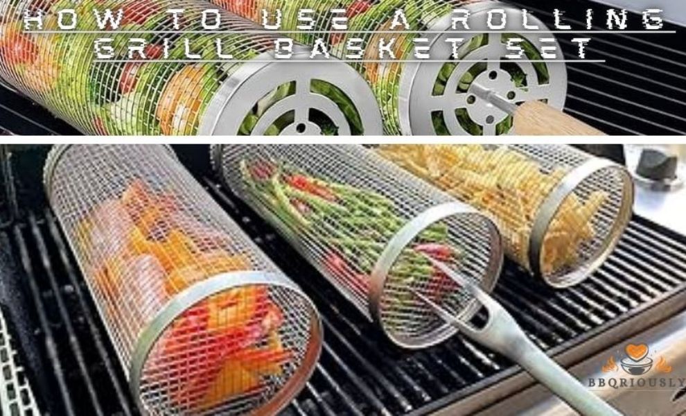 how to use a rolling grill basket set